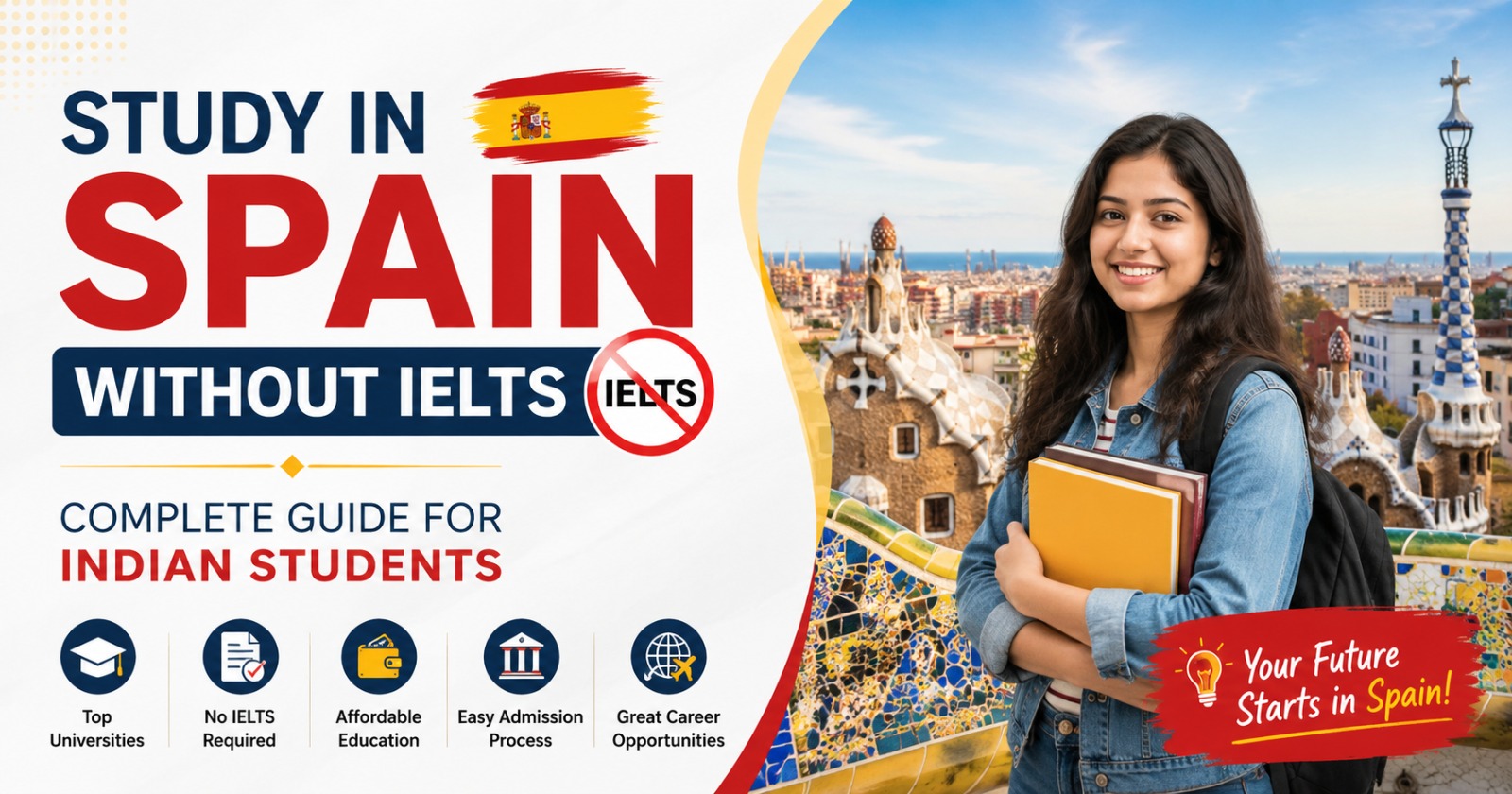 study in spain without IELTS